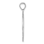 Sterling Silver Rhodium-plated Fancy Script Letter P Initial Pendant - Image 2