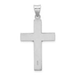 Sterling Silver Rhodium-plated Polished INRI Latin Crucifix Pendant - Image 3