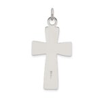 Sterling Silver Black Epoxy INRI Crucifix Pendant - Image 3