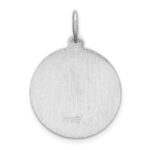 Sterling Silver Rhodium-plated Spanish Saint Anne Medal Pendant - Image 3