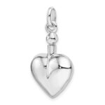 Sterling Silver RH-plated Polished Screw Top Ash Holder Pendant - Image 5