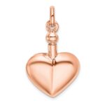 Sterling Silver Rose Gold-Tone Polished Screw Top Ash Holder Pendant