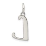 Sterling Silver Polished Glitter Enamel Letter L Initial Charm - Image 4