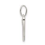 Sterling Silver Polished Glitter Enamel Letter V Initial Charm - Image 2