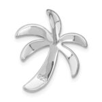 Sterling Silver Rhodium-plated Imitation Abalone Palm Tree Slide - Image 3