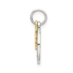 Sterling Silver Gold Tone Enamel CZ Christmas Pendant - Image 2