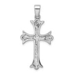 Sterling Silver Rhodium Plated Crucifix Pendant - Image 3