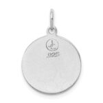 Sterling Silver Platinum-plated & Gold Tone St Peregrine Medal - Image 3