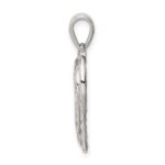 Sterling Silver Diamond-cut Heart Pendant - Image 2