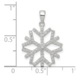 Sterling Silver CZ Snowflake Pendant - Image 4