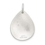 Sterling Silver Gold-Tone CZ Seahorse Brushed Pendant - Image 3