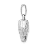 Sterling Silver Rhodium-plated Polished Elephant Pendant - Image 2