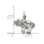 Sterling Silver Antique Elephant Charm - Image 4
