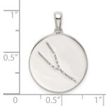 Sterling Silver Rhodium-plated & CZ Taurus Zodiac Pendant - Image 4