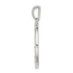 Sterling Silver Rhodium-plated & CZ Aquarius Zodiac Pendant - Image 2