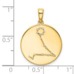 Sterling Silver Gold-plated & CZ Pisces Zodiac Pendant - Image 4