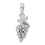 De-Ani Sterling Silver Rhodium-Plated Polished 3D Grapes Pendant - Image 3