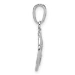 De-Ani Sterling Silver Rhodium-Plated Polished Sand Dollar Pendant - Image 2