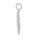De-Ani Sterling Silver Rhodium-Plated Polished Pierced Starfish Pendant - Image 2