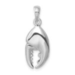 De-Ani Sterling Silver Rhodium-Plated 3D Moveable Lobster Claw Pendant - Image 3