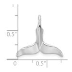 De-Ani Sterling Silver Rhodium-Plated Polished Whale Tail Pendant - Image 6