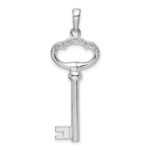 De-Ani Sterling Silver Rhodium-Plated 3D Key to My Heart Key Pendant