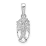De-Ani Sterling Silver Rhodium-Plated Polished Small Florida Lobster Pendant - Image 5