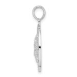 De-Ani Sterling Silver Rhodium-Plated Textured Siesta Key Florida with Starfish Pendant - Image 3