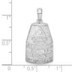 De-Ani Sterling Silver Rhodium-Plated Polished Large Key West USA Pendant - Image 6