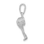 De-Ani Sterling Silver Rhodium-Plated Polished Palm Tree with Coconuts Pendant - Image 2