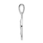 De-Ani Sterling Silver Rhodium-Plated Polished Bonaire Circle Seahorse Pendant - Image 2