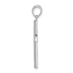 De-Ani Sterling Silver Rhodium-plated Polished Tubular Latin Cross Pendant - Image 2