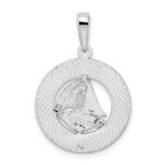 De-Ani Sterling Silver Rhodium-Plated Long Beach Island New Jersey with Sailboat Pendant - Image 3
