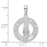 De-Ani Sterling Silver Rhodium-Plated Long Beach Island New Jersey with Flip-flop Pendant - Image 4