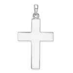De-Ani Sterling Silver Rhodium-Plated Polished Large Latin Cross Pendant