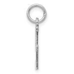 Sterling Silver/Rhodium-plated Elongated Polished Number 5 Charm - Image 2