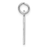 Sterling Silver/Rhodium-plated Elongated Number 37 Charm - Image 2