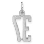 Sterling Silver/Rhodium-plated Elongated Number 37 Charm - Image 4
