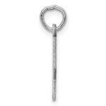 Sterling Silver/Rhodium-plated Elongated Number 52 Charm - Image 2