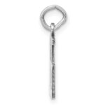 Sterling Silver/Rhodium-plated Elongated Number 65 Charm - Image 2