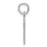 Sterling Silver/Rhodium-plated Elongated Number 67 Charm - Image 2