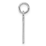 Sterling Silver/Rhodium-plated Elongated Number 77 Charm - Image 2