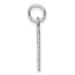 Sterling Silver/Rhodium-plated Elongated Number 93 Charm - Image 2