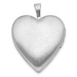 Sterling Silver Rhodium-plated Enameled Flower w/ Mom 20mm Heart Locket - Image 4