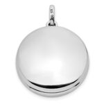 Sterling Silver Rhodium-plated CZ Stars 20mm Swing Locket - Image 4