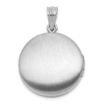 Sterling Silver Rh-plated Diamond 20mm Mom Moon/Stars Round Locket - Image 3