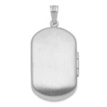 Sterling Silver Rhodium-plated Tree of Life 30x19mm Rectangle Locket - Image 3