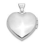 Sterling Silver Rhodium-plated 18mm Pink Preciosa Crystal Heart Locket - Image 3