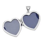 Sterling Silver Rhodium-plated 18mm Preciosa Crystal Heart Locket - Image 5