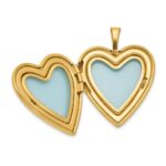 Sterling Silver Gold-plated Diamond Star 20mm Heart Locket - Image 5
